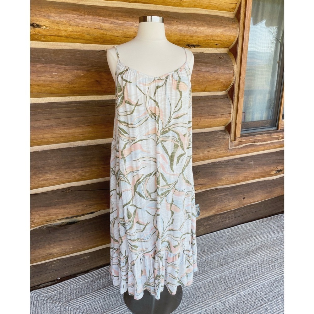 Ava & Viv Maxi Dress Plus Size full length Dress Womens size 1X Neutral Cream